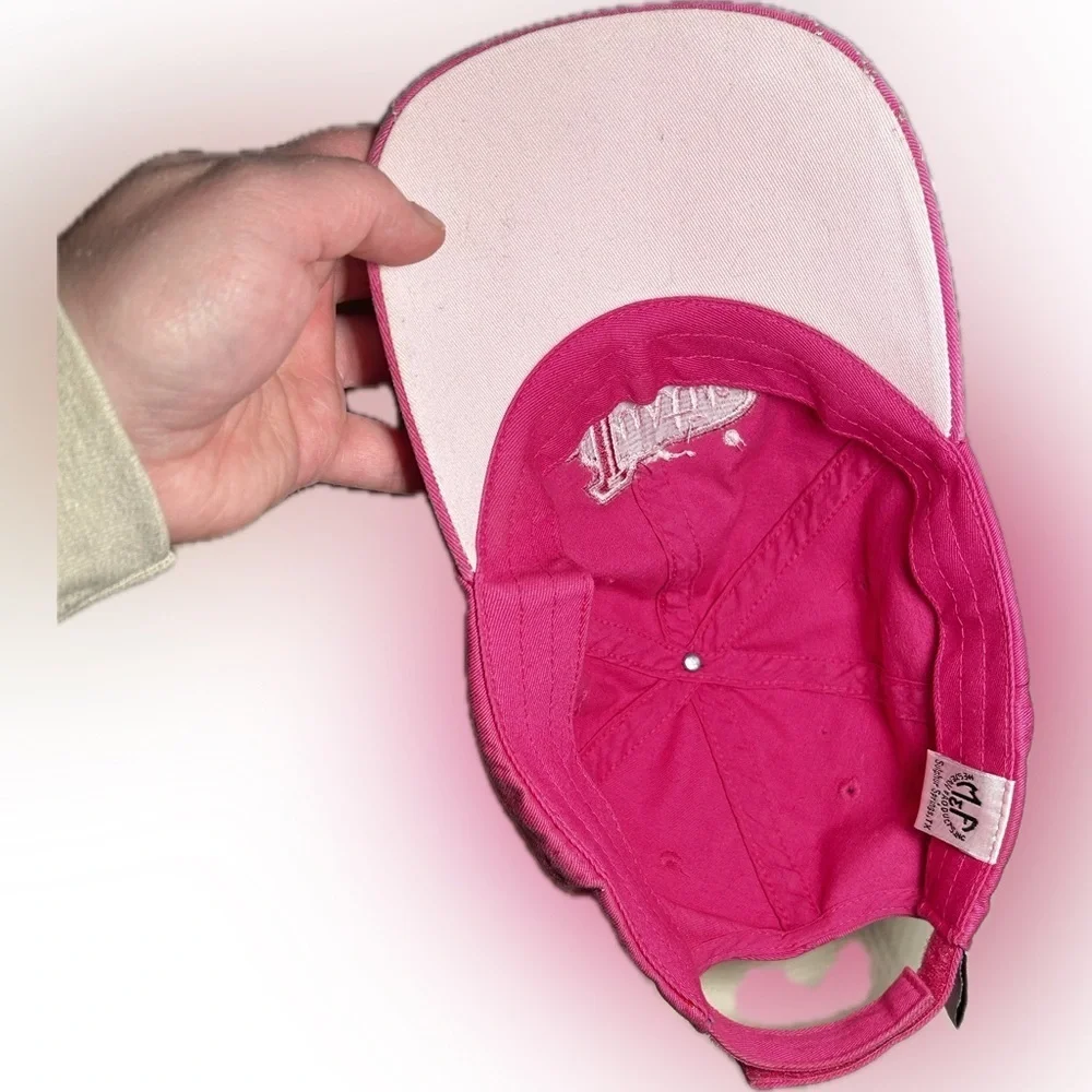 Justin Boots Women's Hot Pink Embellished Bling Rhinestone Cowgirl Ball Cap Hat